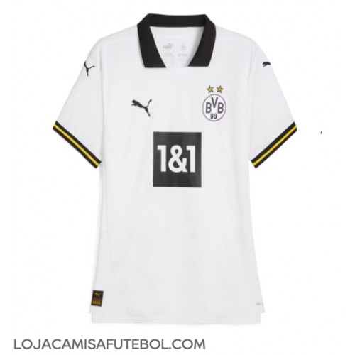 Camisa de Futebol Borussia Dortmund Equipamento Alternativo Mulheres 2024-25 Manga Curta